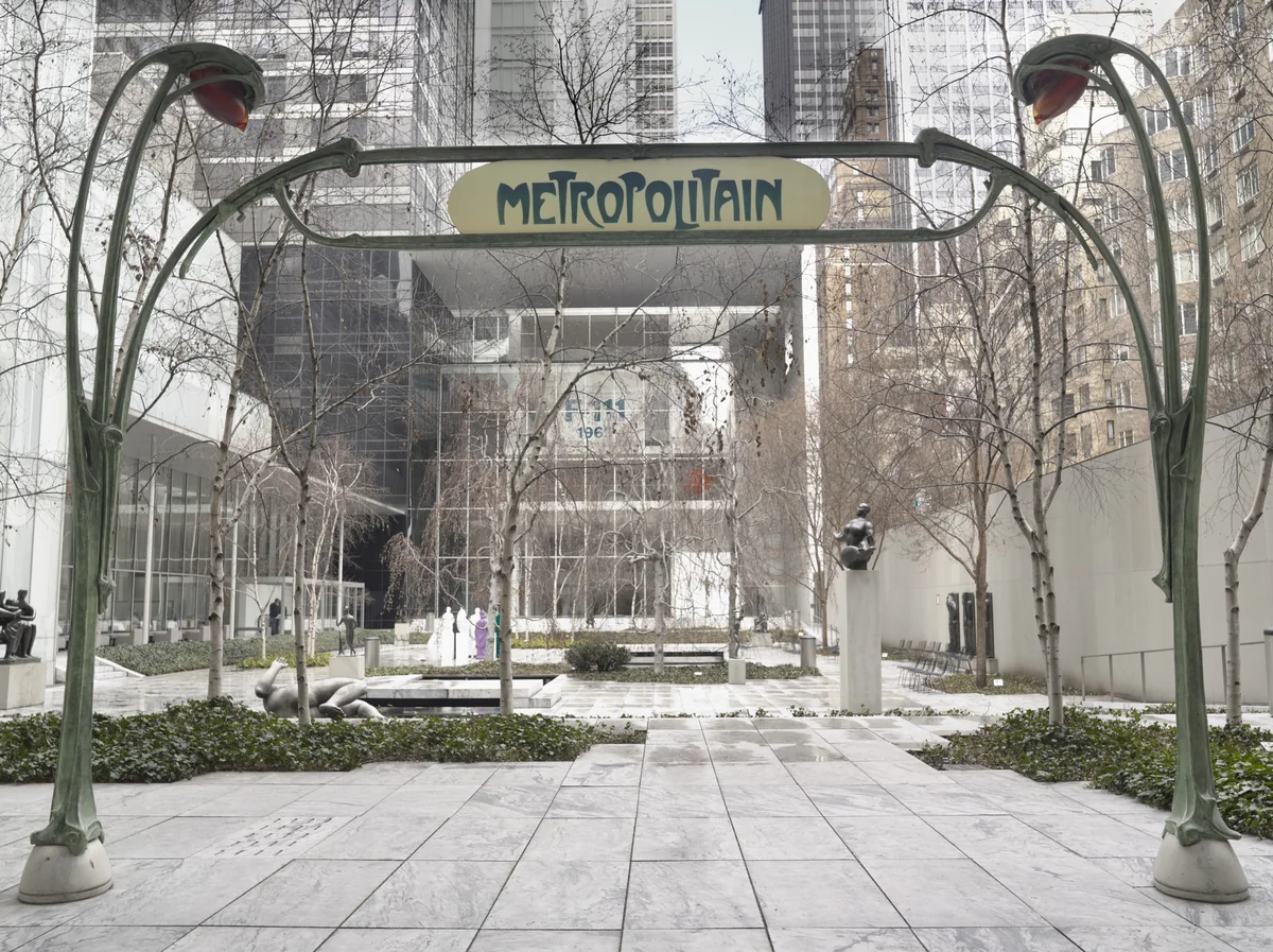 Entrance Gate to Paris Subway (Métropolitain) Station, Paris, France by Hector Guimard, architecture, 1900