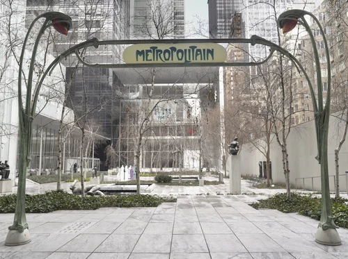 Entrance Gate to Paris Subway (Métropolitain) Station, Paris, France by Hector Guimard, architecture, 1900