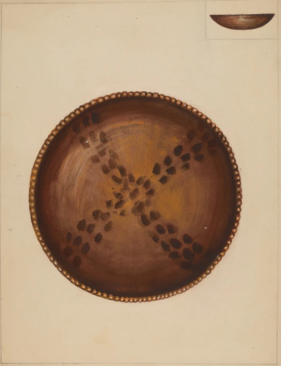 Pie Plate by Mina Lowry, index of american design, 1936