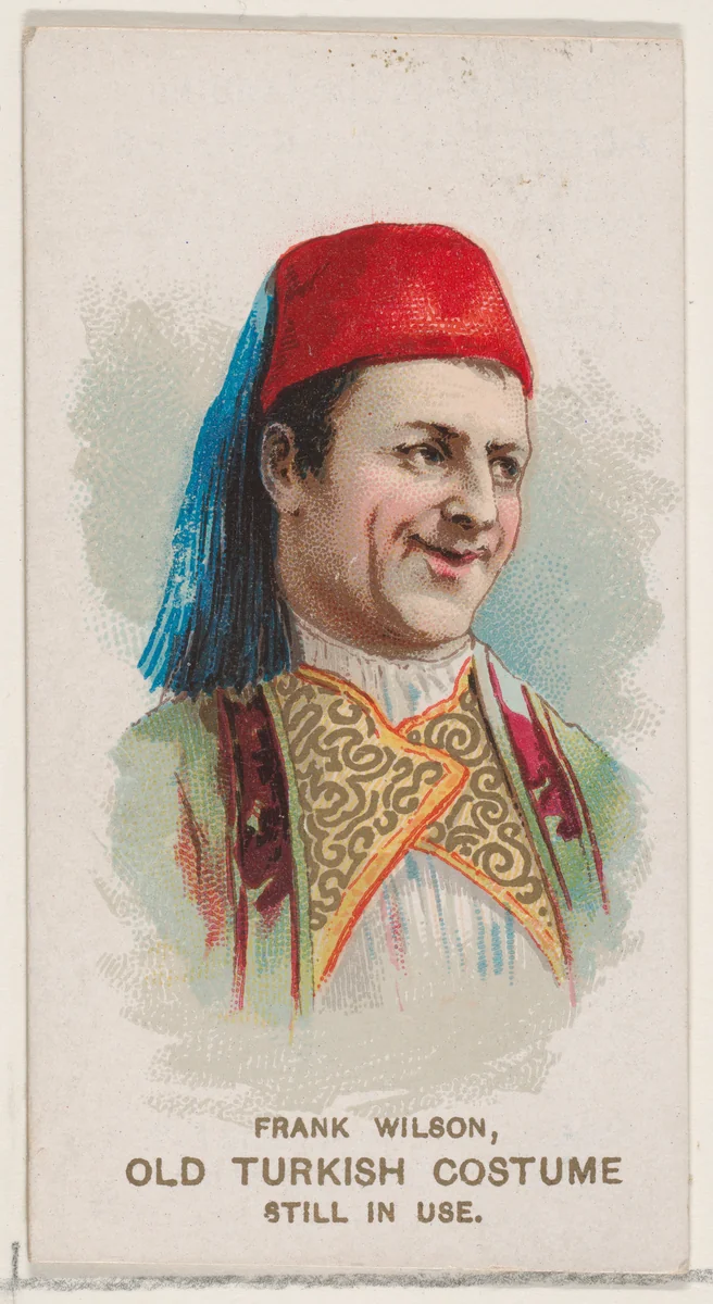 Frank Wilson in Old Turkish Costume, from the set Actors and Actresses, First Series (N70) for Duke brand cigarettes by W. Duke, Sons & Co., print, 1888-1889