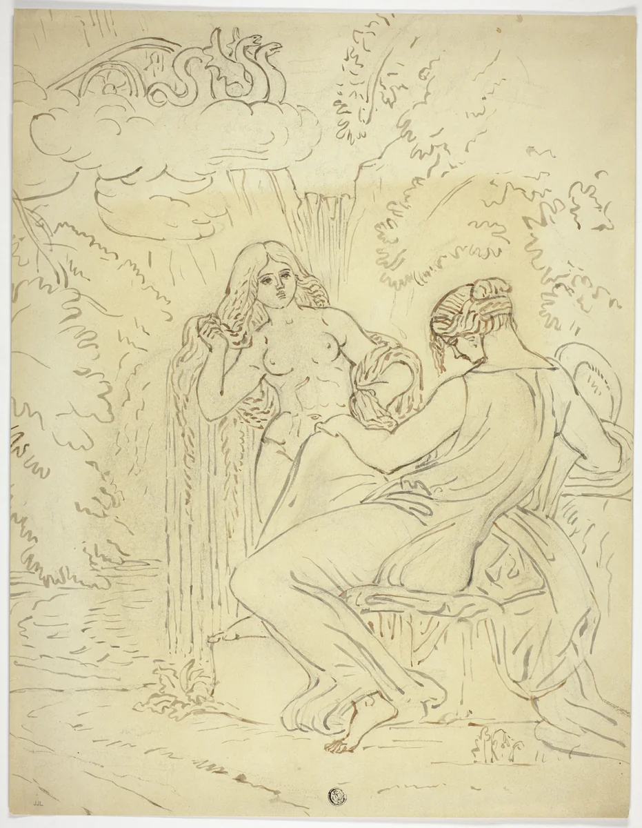 Ceres and Proserpine by Joshua Cristall, drawing, 1787-1847