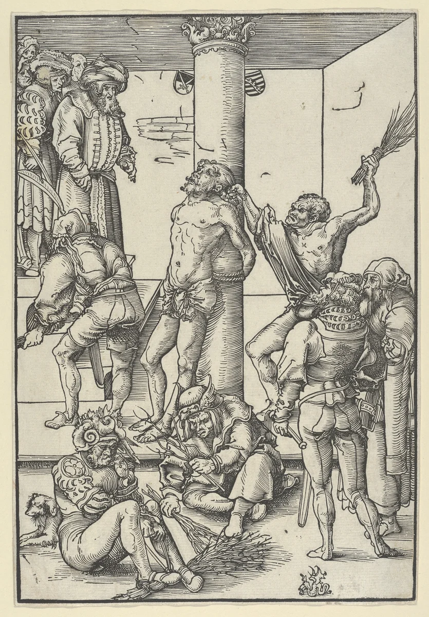 The Flagellation, from The Passion by Lucas Cranach, print, 1472-1553