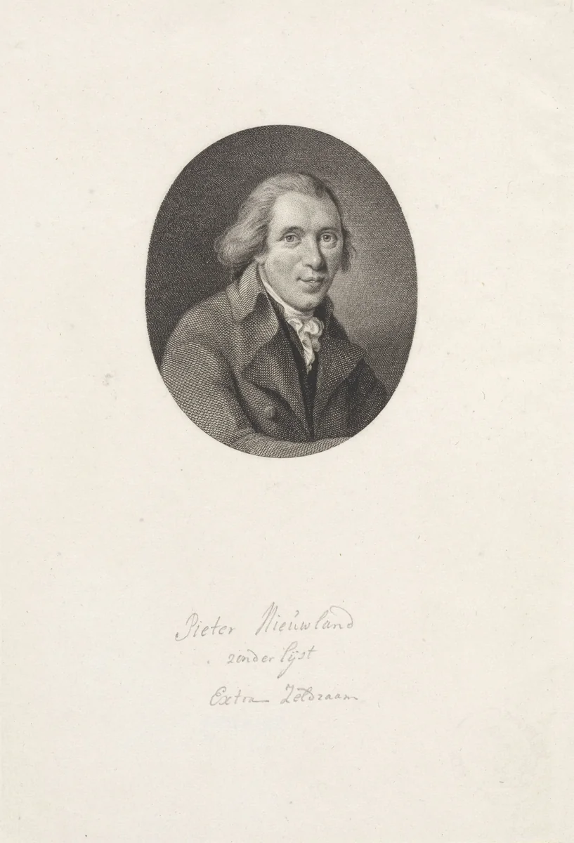 Portret van Pieter Nieuwland by Reinier Vinkeles, print, 1802-1803