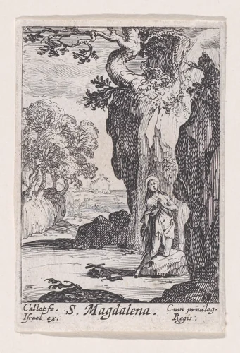 The Repentant Mary Magdalen, from "Les Pénitents et Pénitentes" (The Penitents) by Jacques Callot, print, 1627-1637
