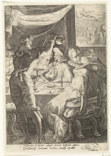 De avond by Jan Saenredam, print, 1670-1726