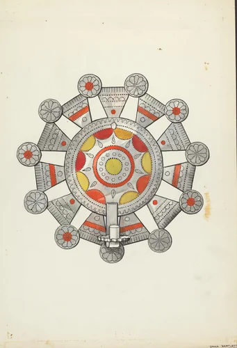 Cut Tin Candle Holder by Dana Bartlett, index of american design, 1935-1942