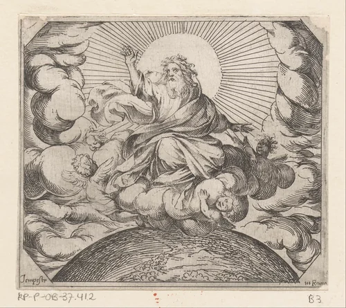 God scheidt land en water by Unknown, print, 1565-1630