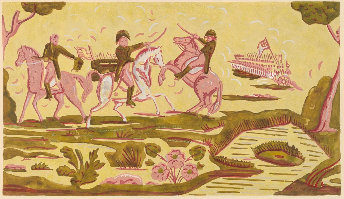 Wallpaper from Bandbox by Charlotte Angus, index of american design, 1937