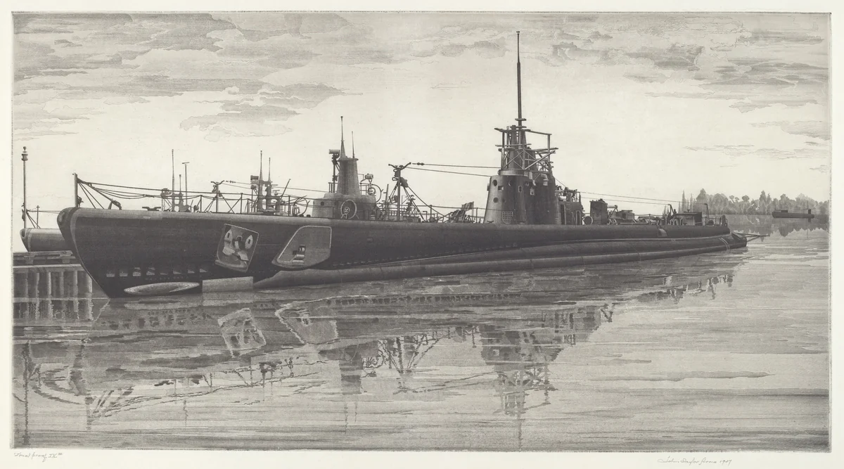 U.S.S. Haddo, Portrait of a Submarine by John Taylor Arms, print, 1947