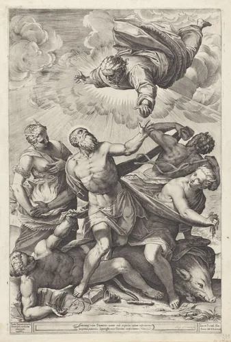 Verzoeking van de heilige Antonius by Unknown, print, 1582