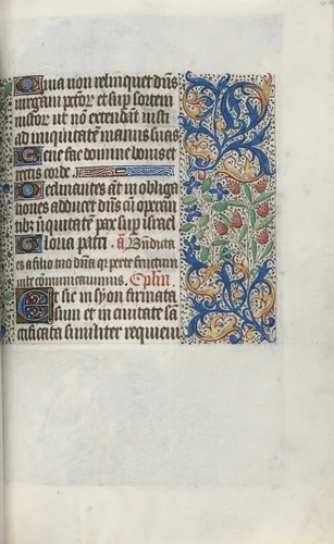 Book of Hours (Use of Rouen): fol. 66r by Master of the Geneva Latini, book, 1465-1475