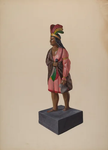 Cigar Store Indian by Richard F. Smith, index of american design, 1937