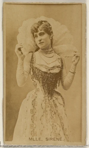 Mlle. Sirene, from the Actors and Actresses series (N45, Type 8) for Virginia Brights Cigarettes by Allen & Ginter, photograph, 1885-1891
