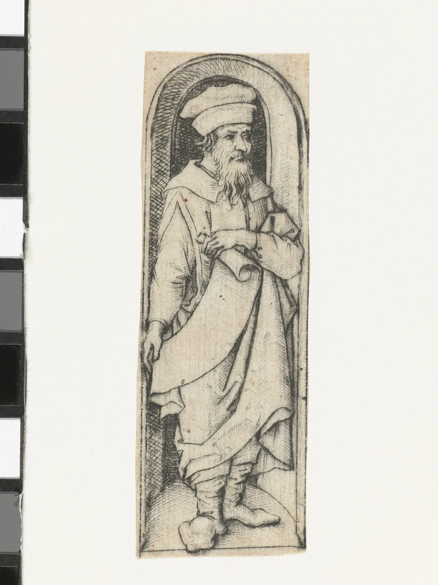 Vierde profeet by Meester van het Amsterdamse Kabinet, print, 1473-1477