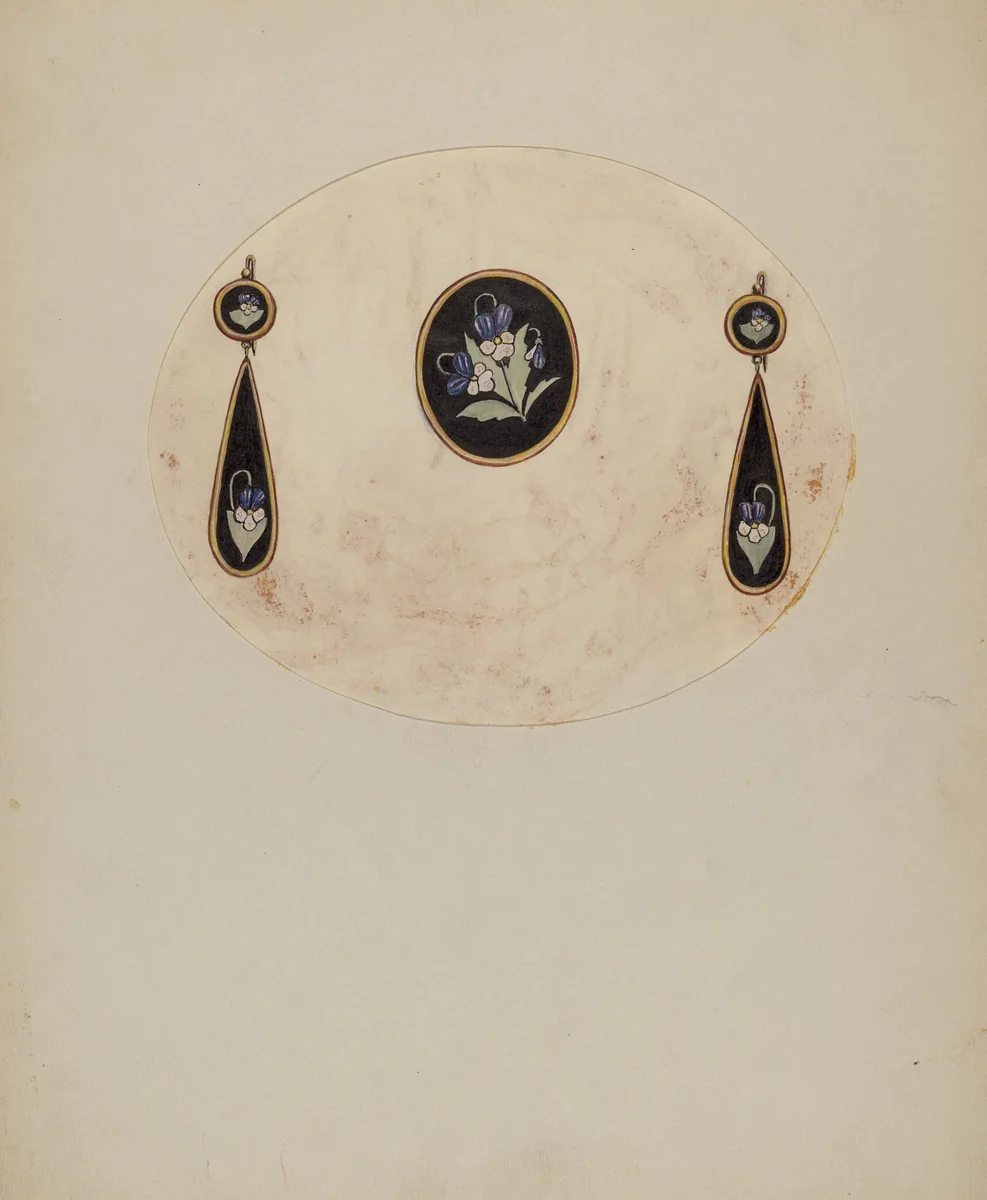 Brooch and Earrings by G.A. Ayers, index of american design, 1936