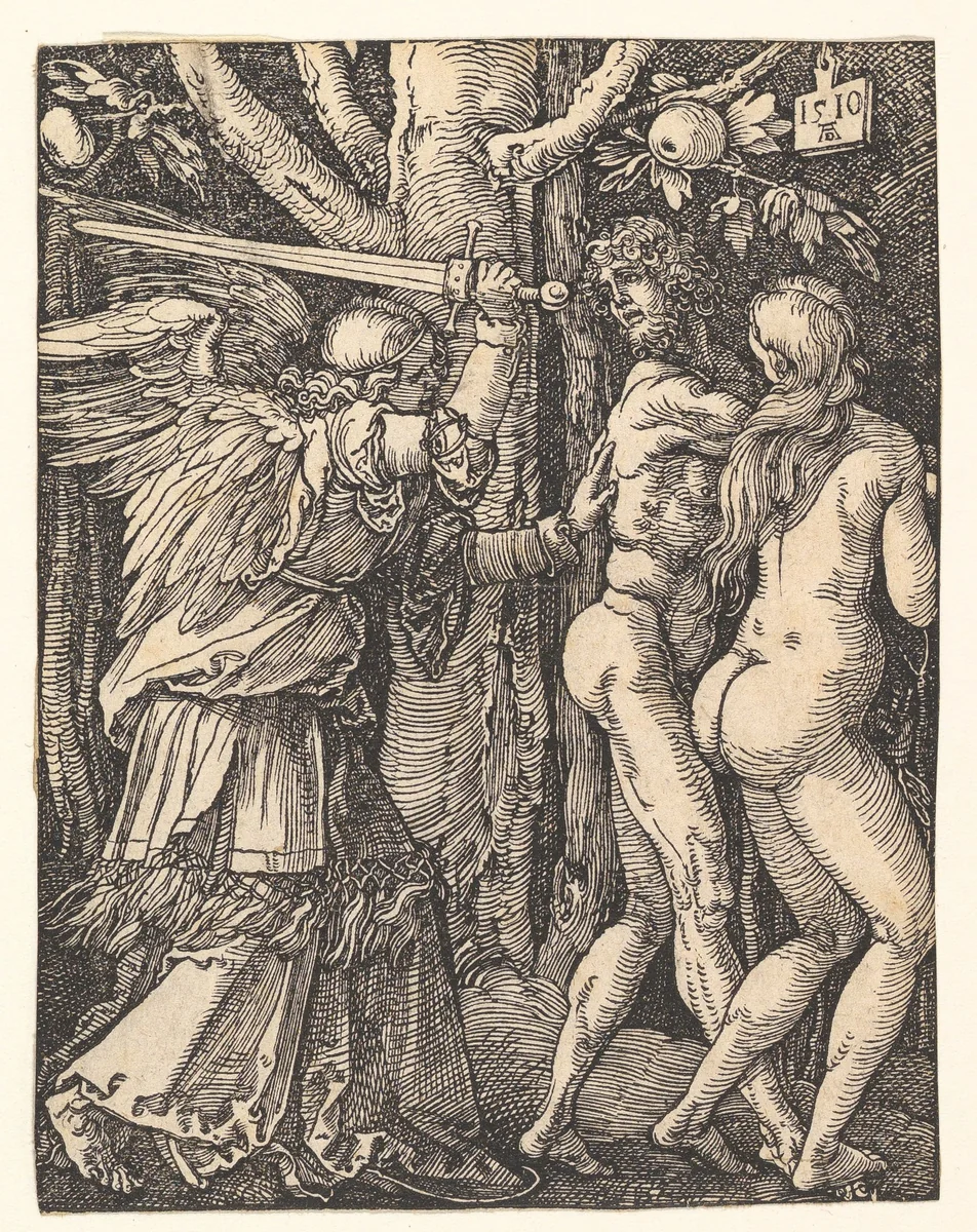 The Expulsion from Paradise, from "The Small Passion" by Albrecht Dürer, print, 1510