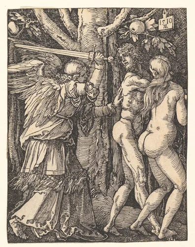 The Expulsion from Paradise, from "The Small Passion" by Albrecht Dürer, print, 1510