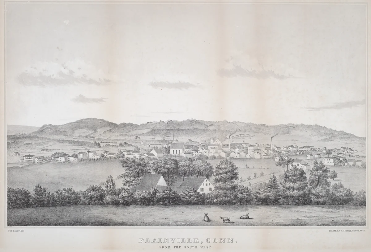 Plainville, Conn. From The South West by Titus H. Darrow
E. B. & E. C. Kellogg, print, 1855