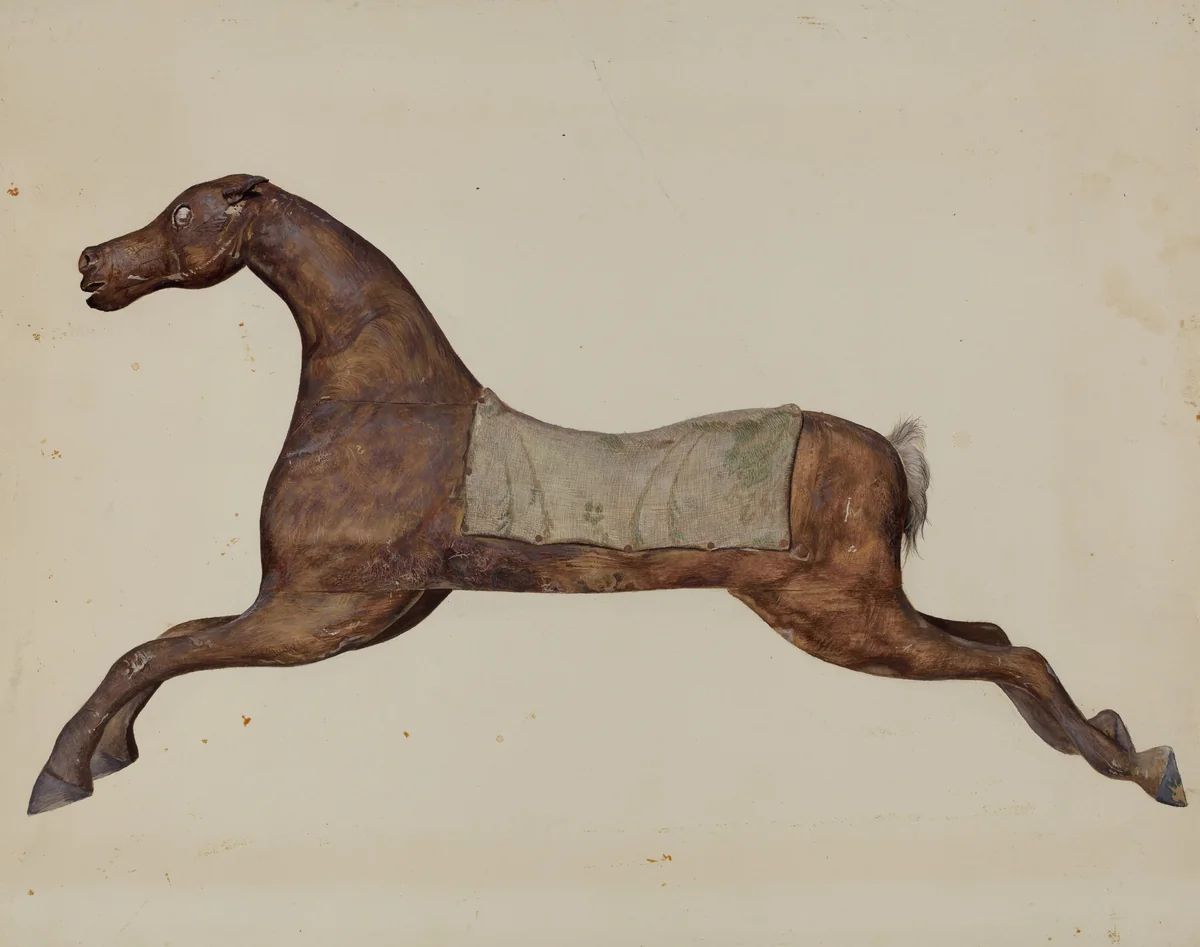 Horse by James Baare Turnbull, index of american design, 1938