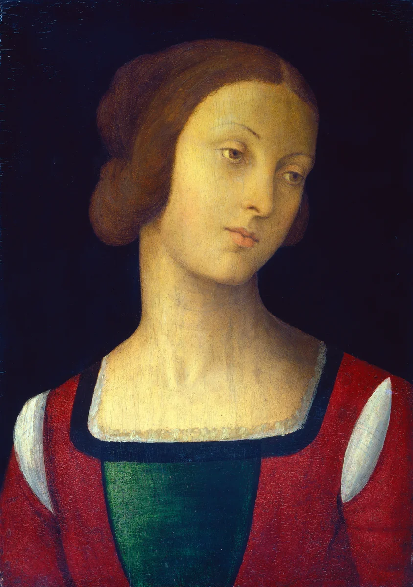 Head of a Woman by Umbrian 16th Century, painting, 1510-1520