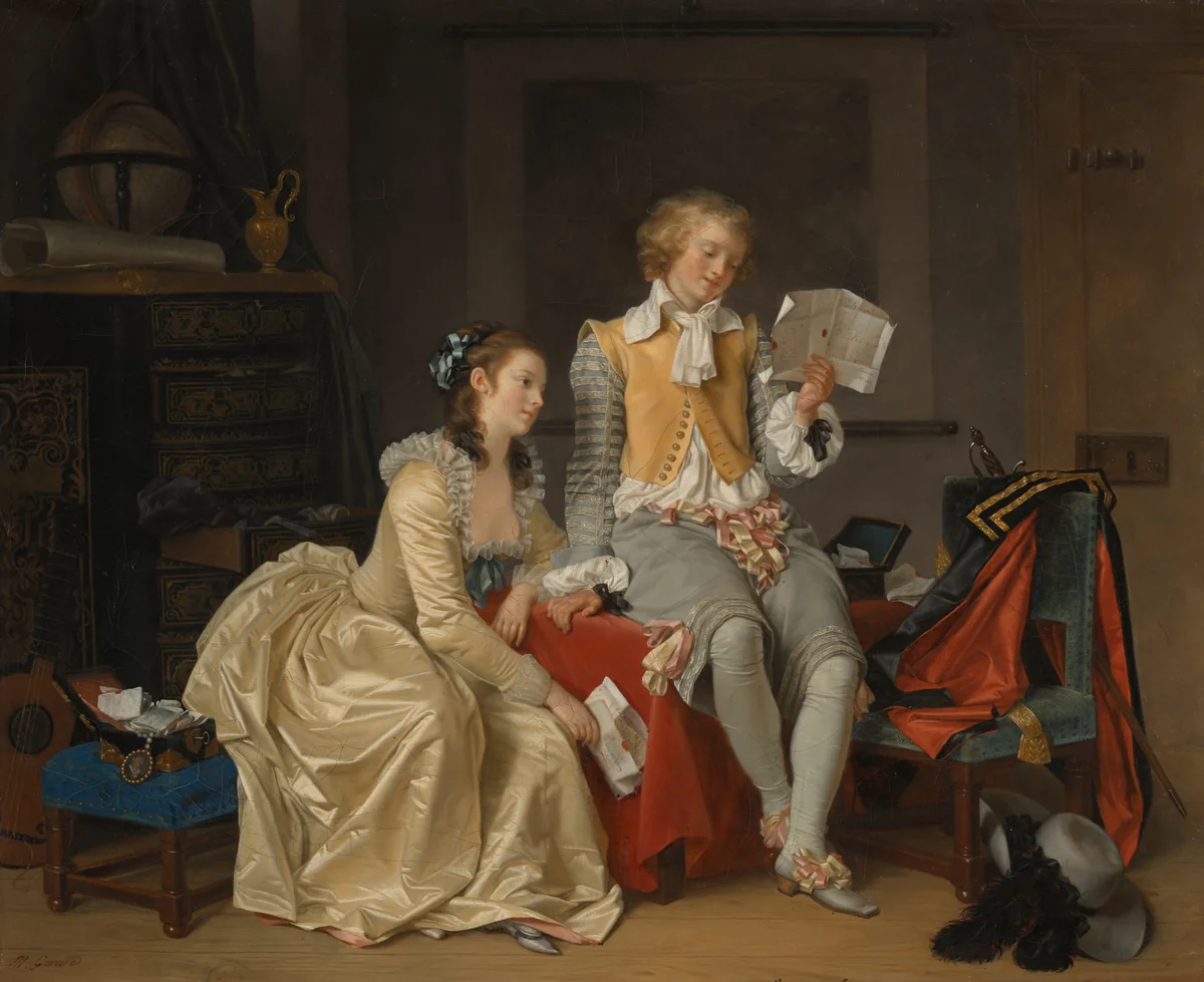 I Reread Them with Pleasure by Marguerite Gérard, painting, 1788-1789