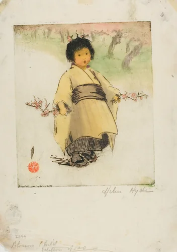 Blossom Child by Helen Hyde, print, 1902
