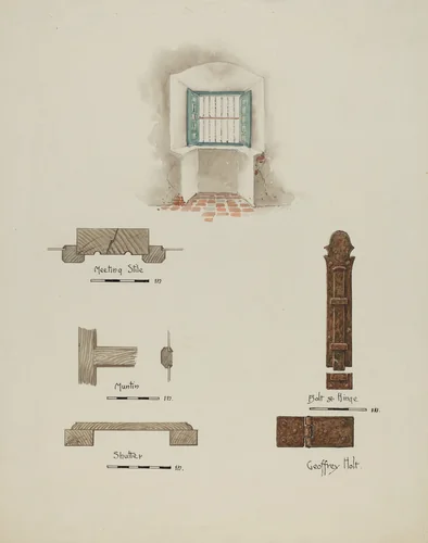 Window Recess, and Casement Details by Geoffrey Holt, index of american design, 1939