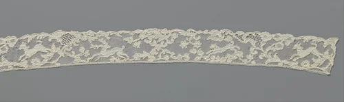 Strook naaldkant met herten en honden by anonymous, other, 1740-1760