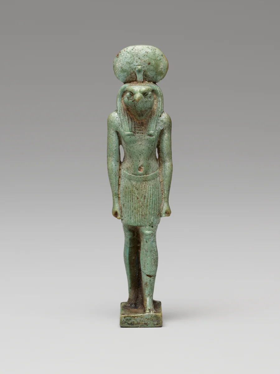 Amulet of Re-Horakhty by Egyptian, metalwork, -664--332