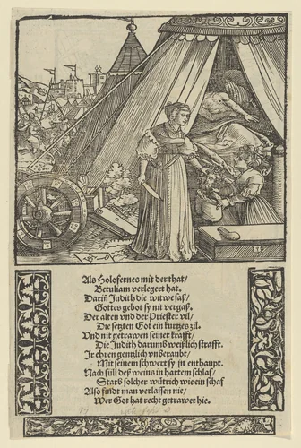 Judith with the Head of Holophernes, from "Das Büchle Memorial" by Hans Schäufelein, print, 1533
