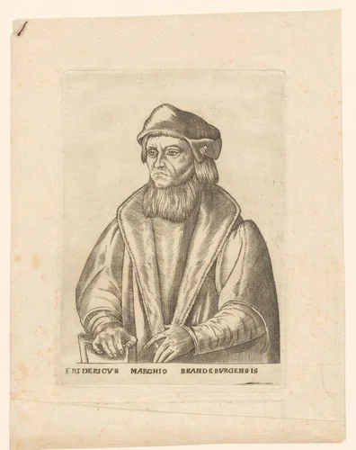 Portret van Frederik II van Brandenburg by anonymous, print, 1563-1642