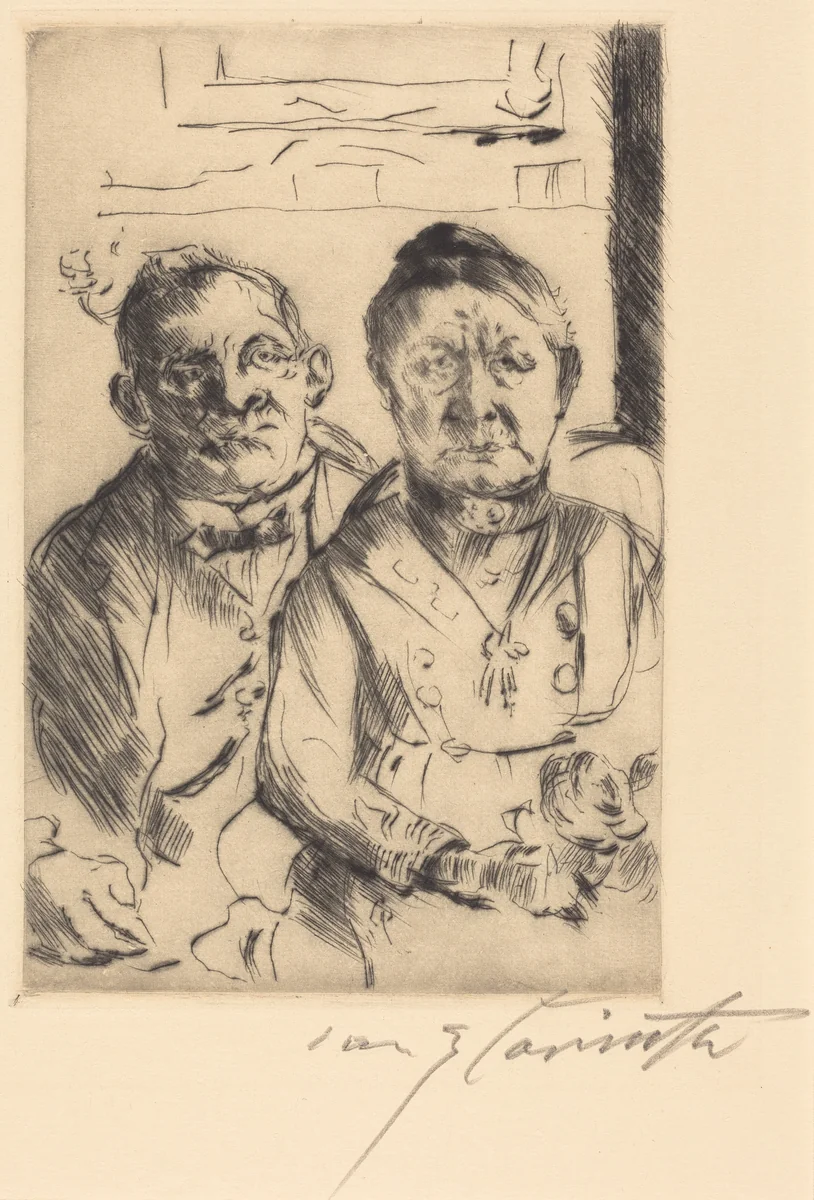 Ostpreussisches Ehepaar (Couple from East Prussia) by Lovis Corinth, print, 1916