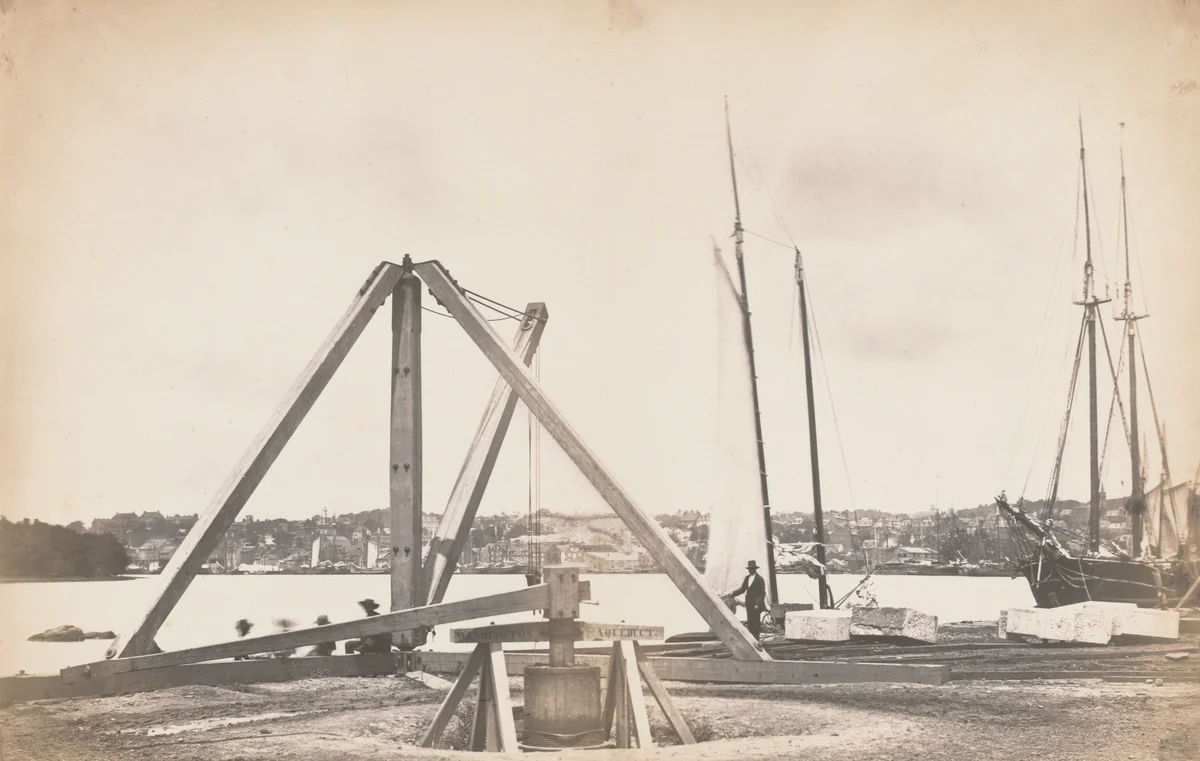 Construction of Washington Aqueduct by John Wood, photograph, 1858-1859