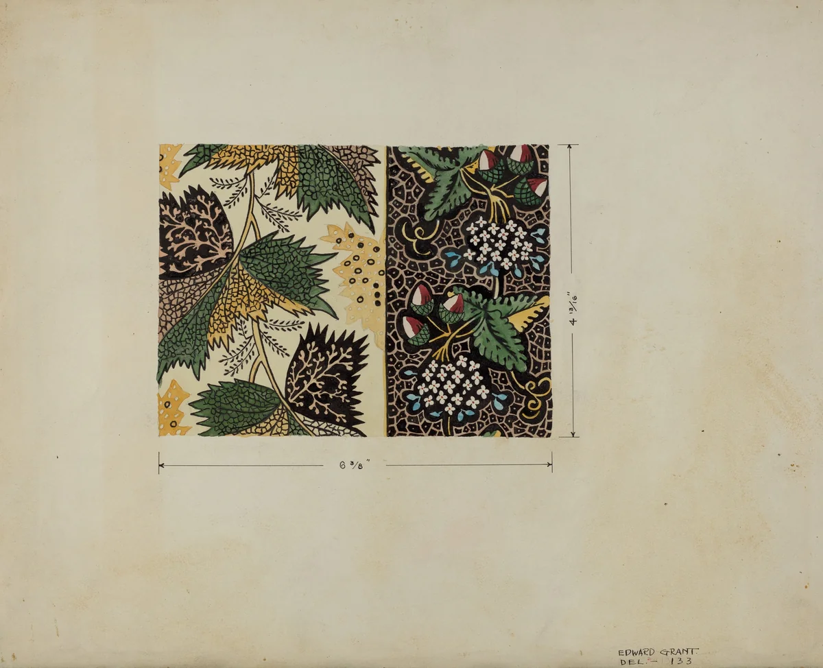 Piece of Calico by Edward Grant, index of american design, 1936