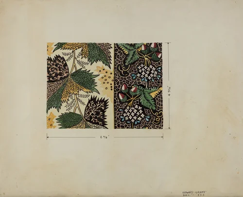 Piece of Calico by Edward Grant, index of american design, 1936