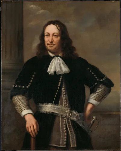 Portrait of a Naval Officer, probably Vice-Admiral Aert van Nes (1626-1693) by Ferdinand Bol, painting, 1667
