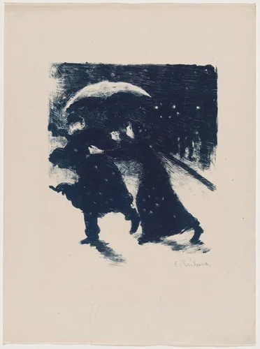 Nocturne (By Night) by Paul Edouard Crébassa, print, 1895