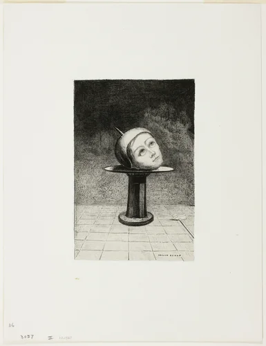 On the Dish, plate ten from In Dreams by Odilon Redon, print, 1879