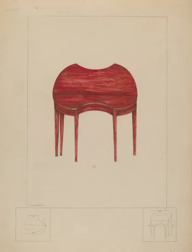 Card Table by Henry Meyers, index of american design, 1936