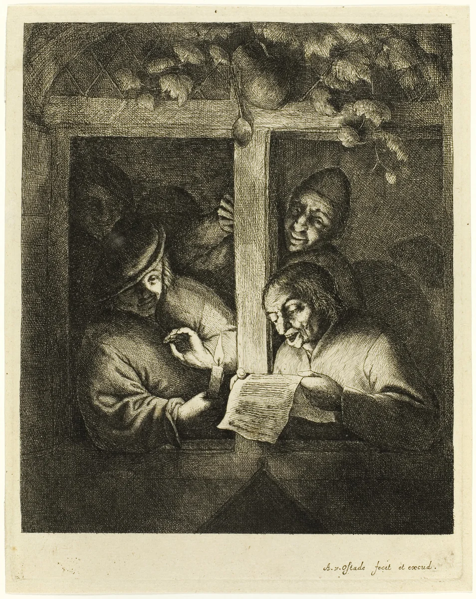 The Singers by Adriaen van Ostade, print, 1663-1673