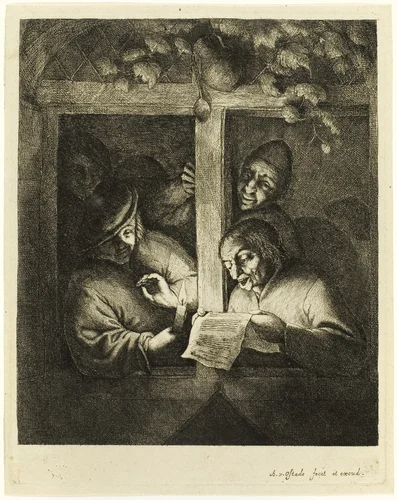The Singers by Adriaen van Ostade, print, 1663-1673