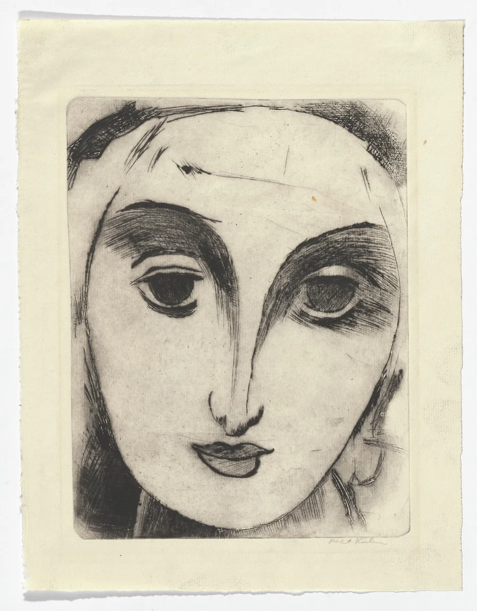 Mask by Walt Kuhn, print, 1924