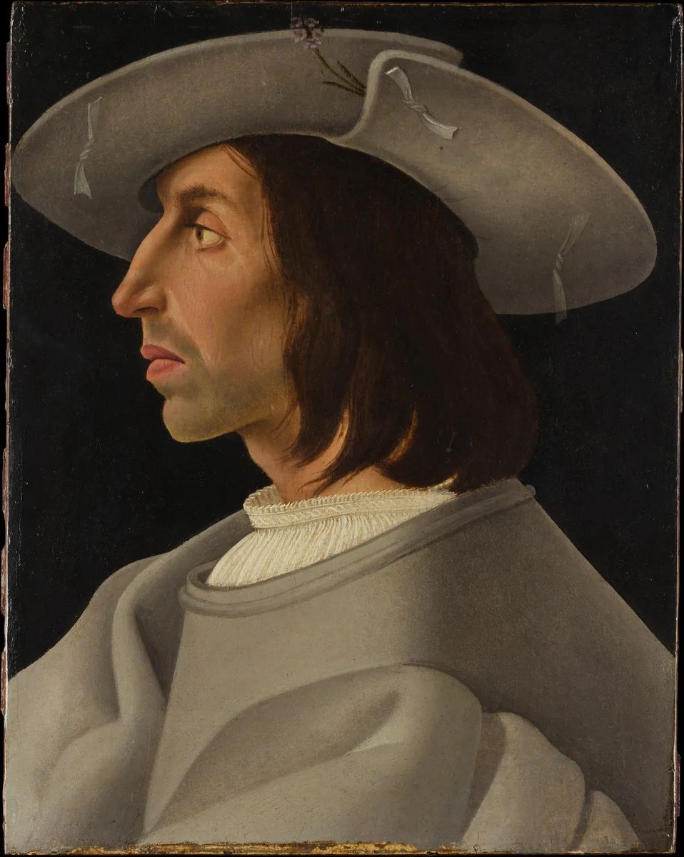 Portrait of a Man in Profile by Italian Painter, painting, 1520-1530