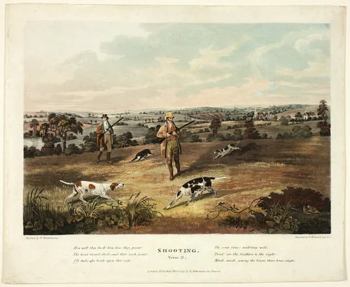 Shooting: Verse 3 by Thomas Sutherland
Dean Wolstenholme
Rudolph Ackermann, print, 1819