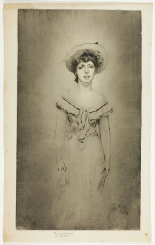 Portrait of Miss Hetty Pettigrew by Theodore Roussel, print, 1908
