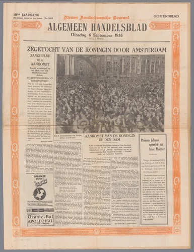 Wilhelmina Regina / Algemeen Handelsblad by Algemeen Handelsblad, other, 1938