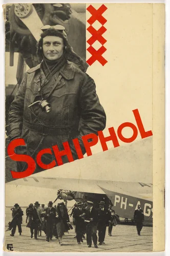 Information brochure for the Schiphol Municipal Airport of Amsterdam by Fré Cohen, design, 1937