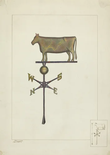 Weather Vane by Edward L. Loper, index of american design, 1938