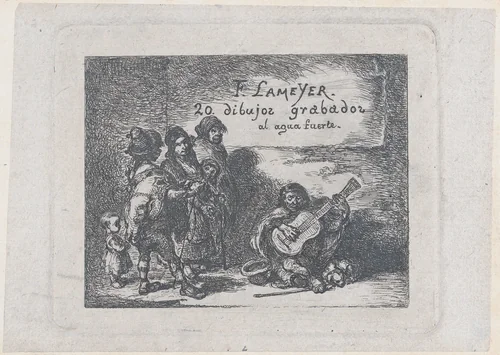 Title page to the series of 20 prints of customs and pastimes of the Spanish people by Francisco Lameyer, print, 1850