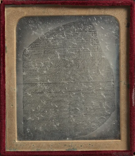 [Copy of the Rosetta Stone] by John Jabez Edwin Mayall, photograph, 1846-1852